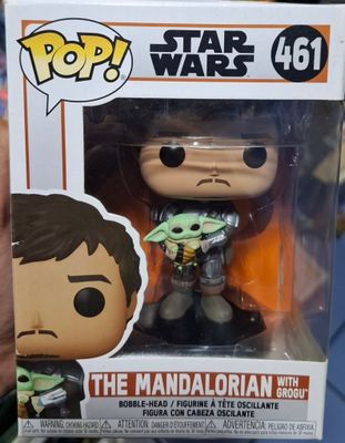 SH9 The Mandalorian With Grogu Figura Funko Pop Star Wars Figura D