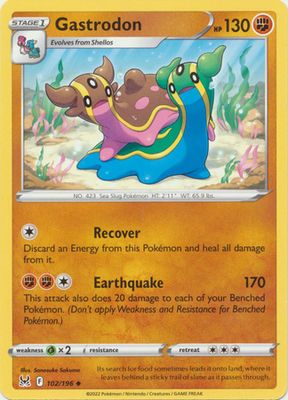 Gastrodon - 102/196 - Uncommon Sword &amp; Shield: Lost Origin Singles