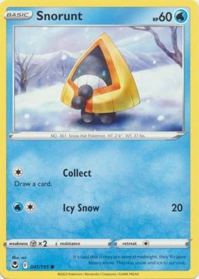 Snorunt - 041/195 - Common Sword &amp; Shield: Silver Tempest Singles