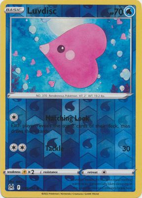 Luvdisc - 038/196 - Common Reverse Holo Sword &amp; Shield: Lost Origin Reverse Holo Singles