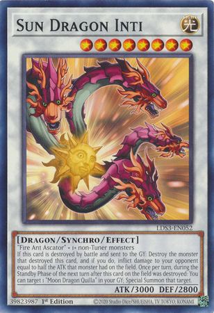 Sun Dragon Inti - LDS3-EN052 - Common 1st Edition Legendary Duelists: Season 3 [LDS3] 1st Edition Singles
