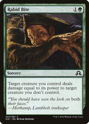 Rabid Bite 223/297 - Shadows over Innistrad (SOI) (Frances)
