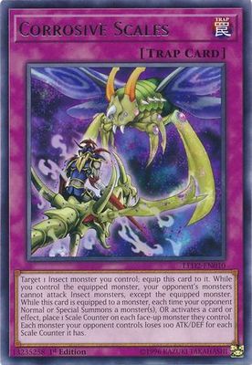 Corrosive Scales - LED2-EN010 - Rare 1st Edition Legendary Duelists: Ancient Millennium Singles