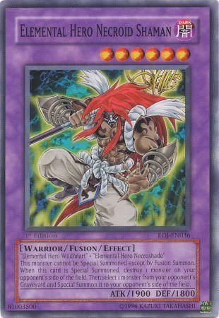 Elemental Hero Necroid Shaman - EOJ-EN036 - Common 1st Edition Enemy Of Justice [EOJ] 1st Edition Singles