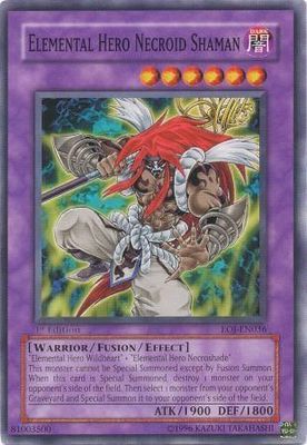 Elemental Hero Necroid Shaman - EOJ-EN036 - Common 1st Edition Enemy Of Justice [EOJ] 1st Edition Singles
