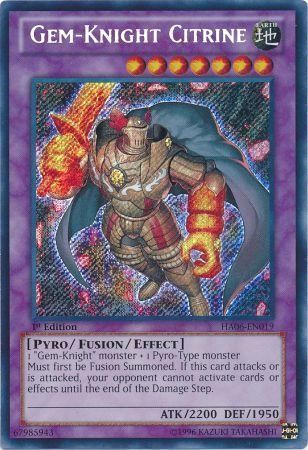 Gem-Knight Citrine - HA06-EN019 - Secret Rare 1st Edition Hidden Arsenal 6: Omega Xyz 1st Edition Singles