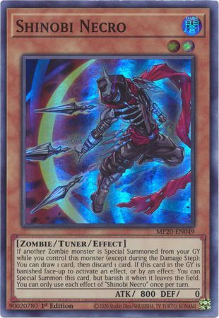 Shinobi Necro - MP20-EN049 - Super Rare 1st Edition 2020 Mega-Tin: Lost Memories 1st Edition Singles