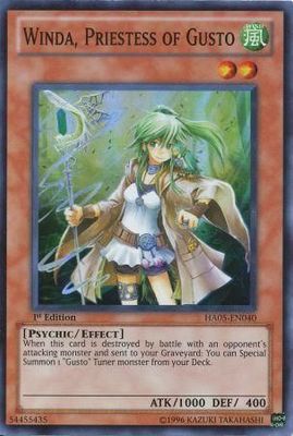 Winda, Priestess of Gusto - HA05-EN040 - Super Rare 1st Edition Hidden Arsenal 5 1st Edition Singles (espanol)