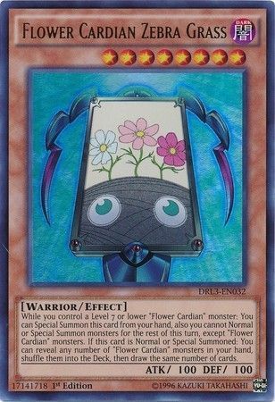 Flower Cardian Zebra Grass - DRL3-EN032 - Ultra Rare 1st Edition Dragons of Legend Unleashed 1st Edition Singles