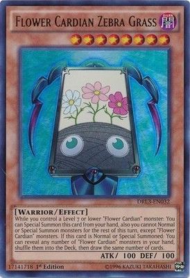 Flower Cardian Zebra Grass - DRL3-EN032 - Ultra Rare 1st Edition Dragons of Legend Unleashed 1st Edition Singles