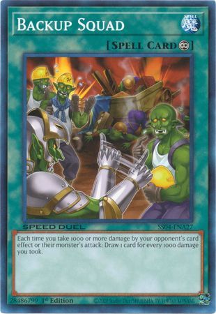 Backup Squad - SS04-ENA27 - Common 1st Edition Speed Duel Starter Decks: Match of the Millennium Singles