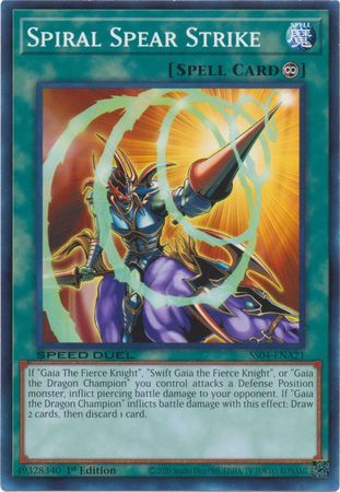 Spiral Spear Strike - SS04-ENA21 - Common 1st Edition Speed Duel Starter Decks: Match of the Millennium Singles