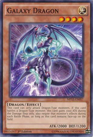 Galaxy Dragon - MP15-EN057 - Common 1st Edition Yu-Gi-Oh! 2015 Mega-Tins [MP15]