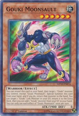 Gouki Moonsault - MP19-EN074 - Common 1st Edition Yu-Gi-Oh! 2019 Mega-Tins: Gold Sarcophagus Tin Mega Pack Singles
