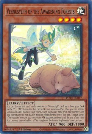 Vernusylph of the Awakening Forests - POTE-EN017 - Super Rare 1st Edition Power of the Elements 1st Edition Singles