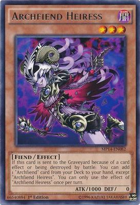Archfiend Heiress - MP14-EN082 - Rare 1st Edition Yu-Gi-Oh! 2014 Mega-Tins Singles