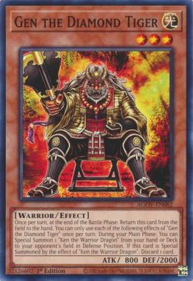 Gen the Diamond Tiger - AGOV-EN082 - Common 1st Edition Age of Overlord 1st Edition Singles