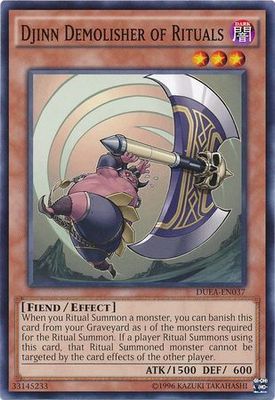 Djinn Demolisher of Rituals - DUEA-EN037 - Common Unlimited Duelist Alliance Unlimited Singles