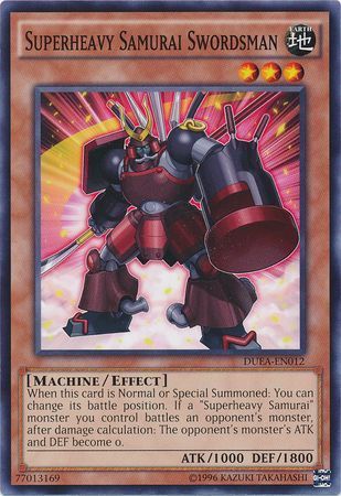 Superheavy Samurai Swordsman - DUEA-EN012 - Common Unlimited Duelist Alliance Unlimited Singles