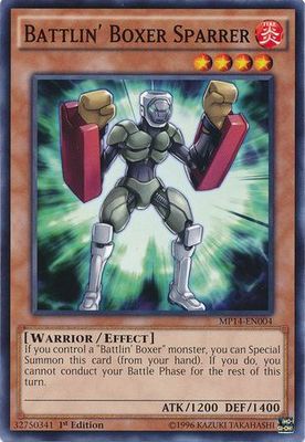 Battlin&#39; Boxer Sparrer - MP14-EN004 - Common 1st Edition Yu-Gi-Oh! 2014 Mega-Tins Singles