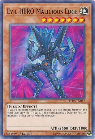 Evil HERO Malicious Edge - LED5-EN017 - Common 1st Edition Legendary Duelists: Immortal Destiny Singles