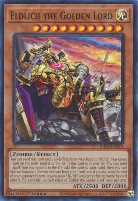 Eldlich the Golden Lord (alternate art) - RA01-EN019 - Super Rare 1st Edition 25th Anniversary Rarity Collection Singles