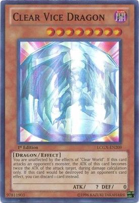 Clear Vice Dragon - LCGX-EN209 - Super Rare 1st Edition Legendary Collection 2 1st Edition Singles