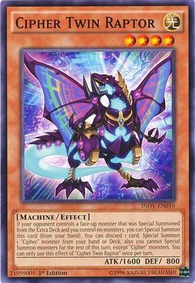 Cipher Twin Raptor - INOV-EN010 - Common 1st Edition Invasion Vengeance 1st Edition Singles