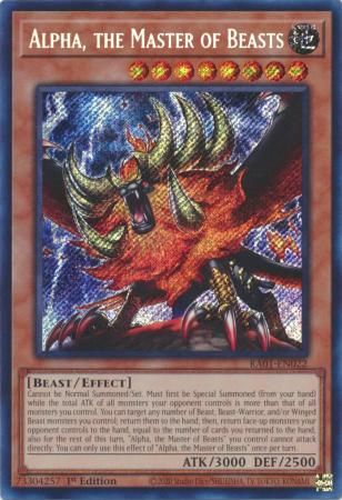 Alpha, the Master of Beasts - RA01-EN022 - Secret Rare 25th Anniversary Rarity Collection Singles