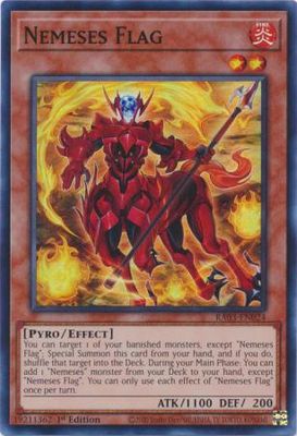 Nemeses Flag - RA03-EN024 - Super Rare 1st Edition Quarter Century Bonanza 1st Edition Singles