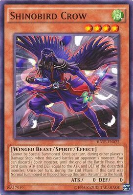 Shinobird Crow - RATE-EN022 - Common Unlimited Raging Tempest Unlimited Singles (espanol)