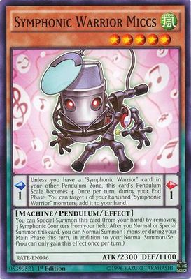 Symphonic Warrior Miccs - RATE-EN096 - Common 1st Edition Raging Tempest 1st Edition Singles