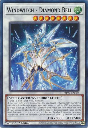 Windwitch - Diamond Bell - MP22-EN023 - Rare 1st Edition 2022 Mega-Tin: Pharaoh&#39;s Gods 1st Edition Singles
