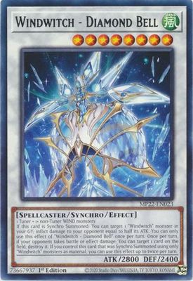 Windwitch - Diamond Bell - MP22-EN023 - Rare 1st Edition 2022 Mega-Tin: Pharaoh&#39;s Gods 1st Edition Singles