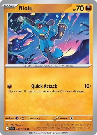 Riolu - 050/131 - Common Scarlet &amp; Violet: Prismatic Evolutions Singles (Español)