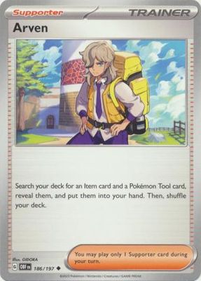 Arven - 186/197 - Uncommon Scarlet &amp; Violet: Obsidian Flames Singles