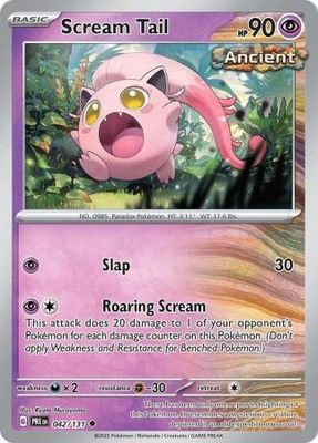 Scream Tail - 042/131 - Uncommon Scarlet &amp; Violet: Prismatic Evolutions Singles (Español)