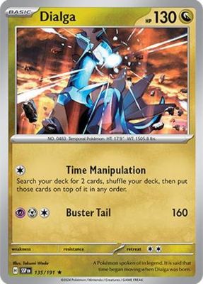 Dialga - 135/191 - Holo Rare Scarlet &amp; Violet: Surging Sparks Singles