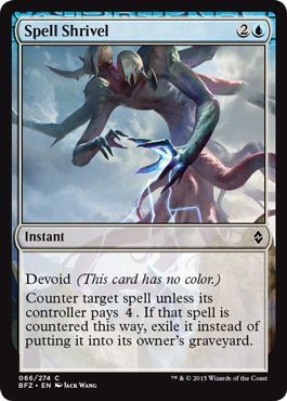 Spell Shrivel 066/274 - Battle for Zendikar Singles
