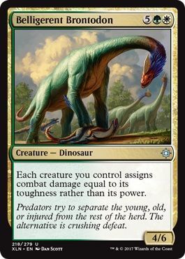 Belligerent Brontodon 218/279 - Ixalan Singles