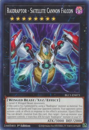 Raidraptor - Satellite Cannon Falcon - BLC1-EN073 - Common 1st Edition Battles of Legend: Chapter 1 1st Edition Singles