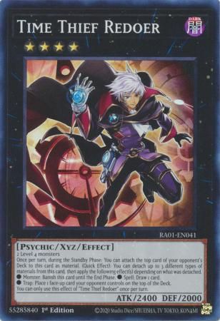 Time Thief Redoer - RA01-EN041 - Super Rare 1st Edition 25th Anniversary Rarity Collection Singles
