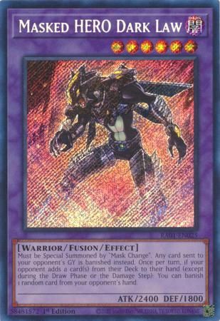 Masked HERO Dark Law - RA01-EN025 - Secret Rare 25th Anniversary Rarity Collection Singles