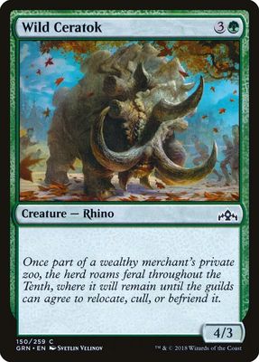 Wild Ceratok 150/249 - Guilds of Ravnica (GRN) (Español)