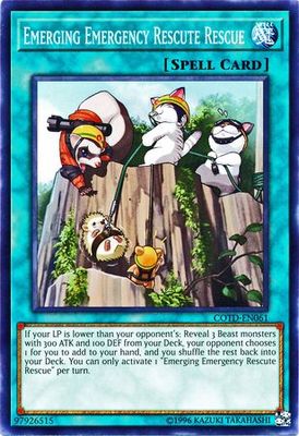 Emerging Emergency Rescute Rescue - COTD-EN061 - Common Unlimited Code of the Duelist Unlimited Singles
