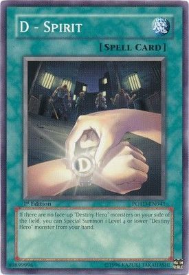 D - Spirit - POTD-EN041 - Common 1st Edition Power of the Duelist [POTD] 1st Edition Singles