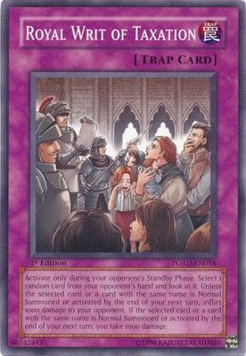 Royal Writ of Taxation - POTD-EN054 - Common 1st Edition Power of the Duelist [POTD] 1st Edition Singles