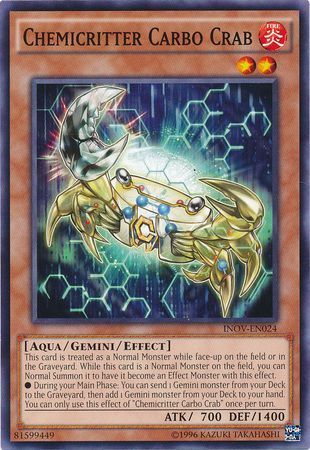 Chemicritter Carbo Crab - INOV-EN024 - Common Unlimited Invasion Vengeance Unlimited Singles