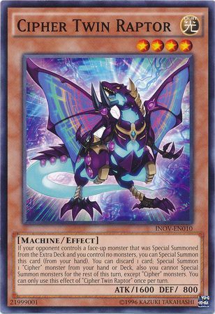 Cipher Twin Raptor - INOV-EN010 - Common Unlimited Invasion Vengeance Unlimited Singles