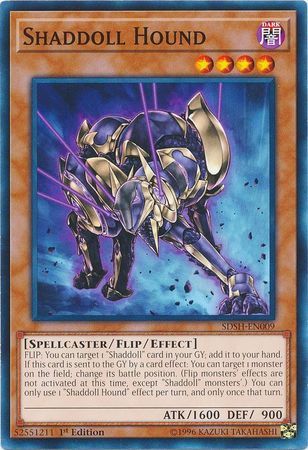 Shaddoll Hound - SDSH-EN009 - Common 1st Edition Structure Deck: Shaddoll Showdown Singles (frances)